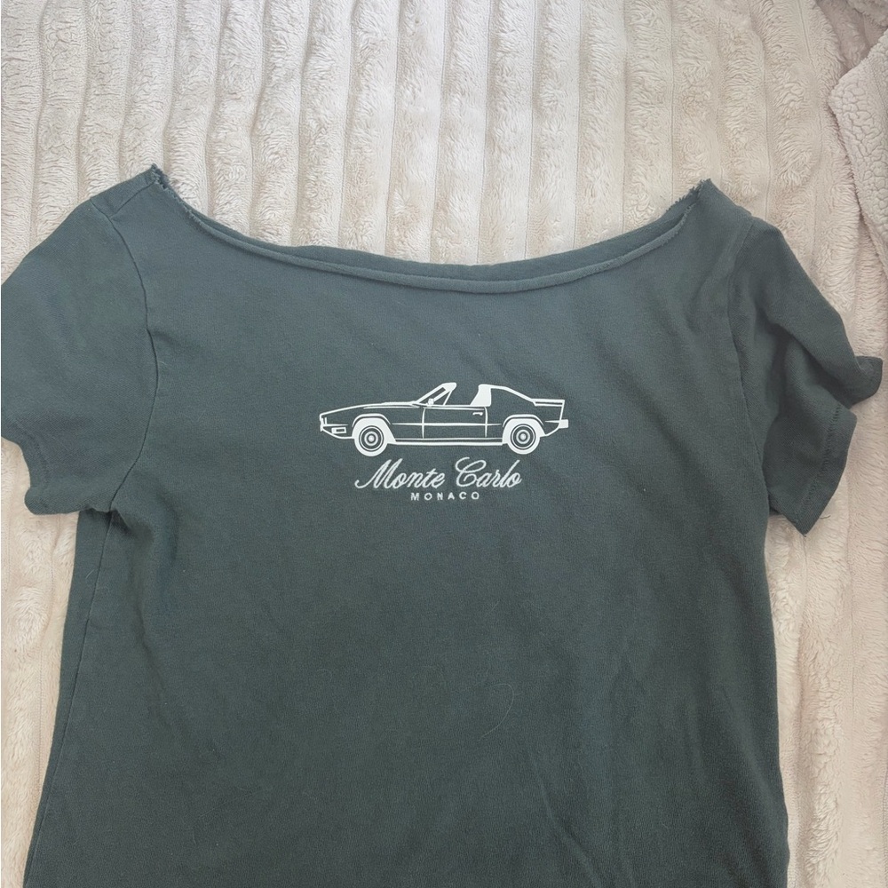 Aeropostale green off the shoulder tee